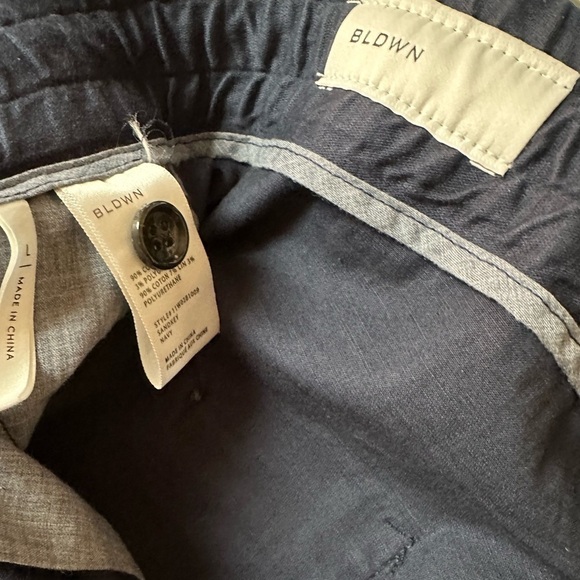 BLDWN Cargo Drawstring Pants NAVY Size Large Relaxed Fit Side pocket NWT - Picture 4 of 11
